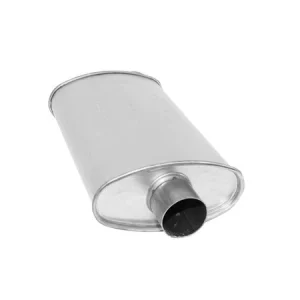 Car exhaust muffler isolated on white background.